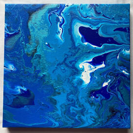 Blue and White Swirls